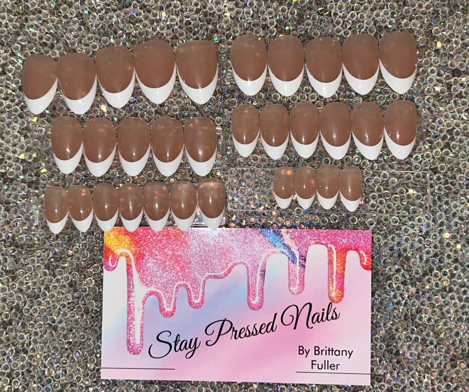 Almond Short French Press On Nails