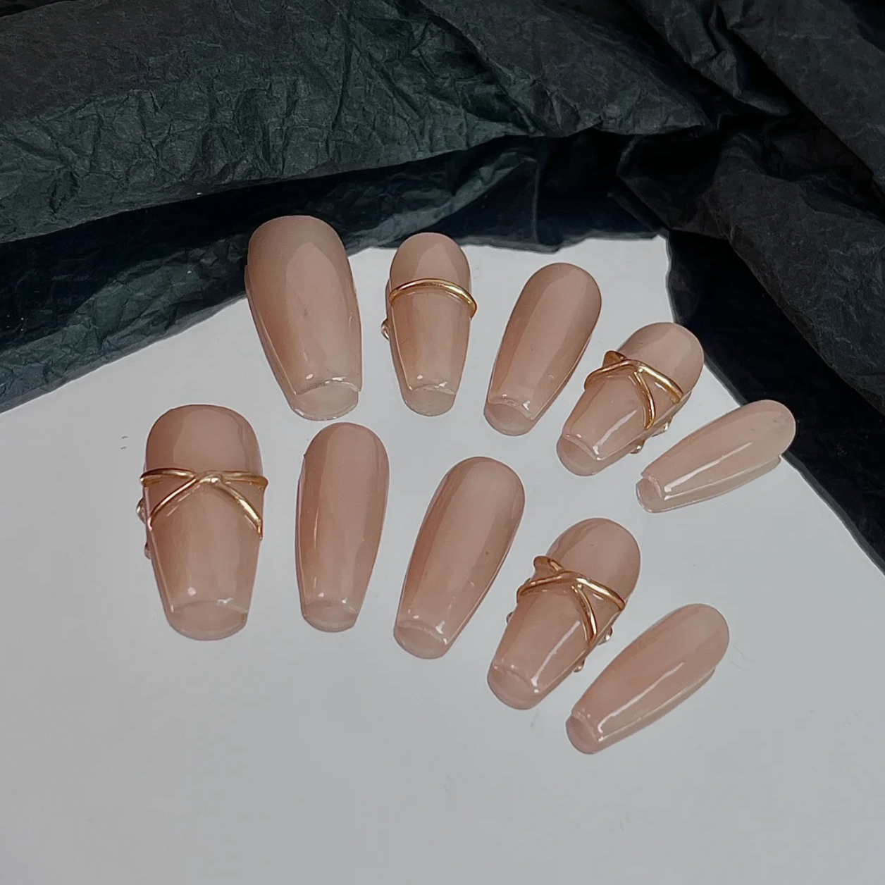 【Cinnamon Milk Tea】 False Nails from SHOPQAQ