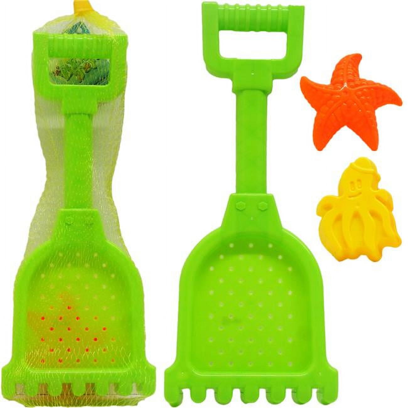 13.75 in. Beach Rake with Accessories, Assorted Color - Case of 48 - 2 Piece