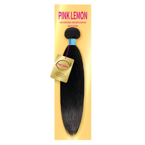 PINK LEMON - 13A 100% Unprocessed VIRGIN REMI Human Hair Bundle (100+/-5g) BLEACH. DYE. PERM (STRAIGHT) (16", Natural)