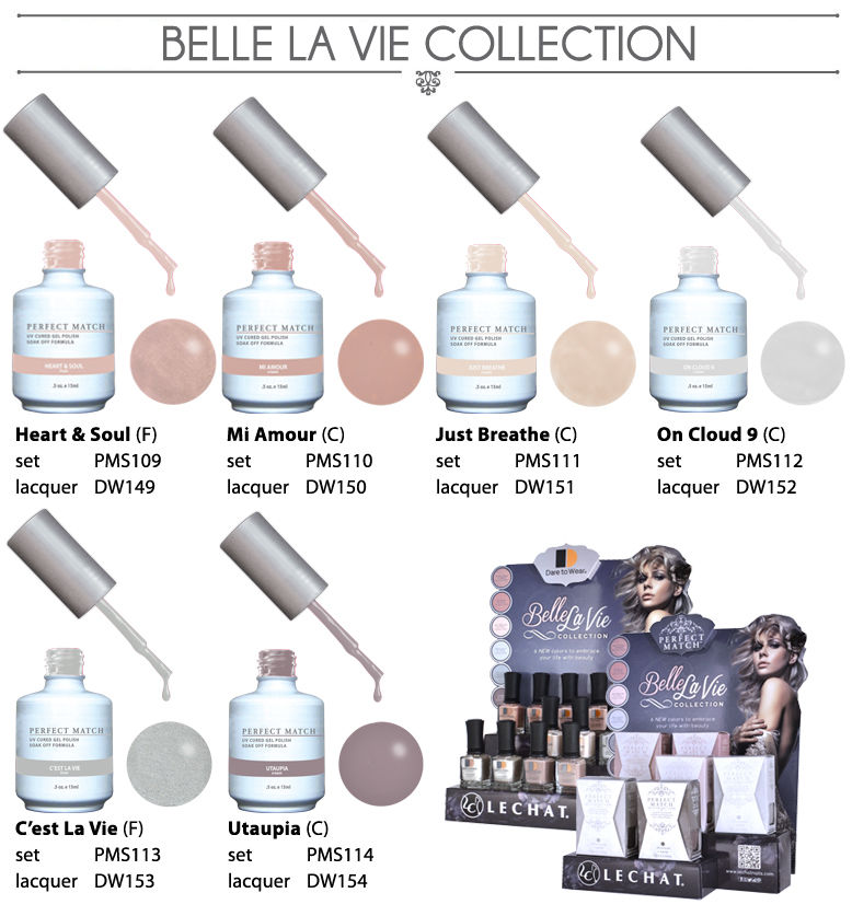 LeChat Perfect Match Collection - 6 Gelcolor+  Matching Nail Polish colors