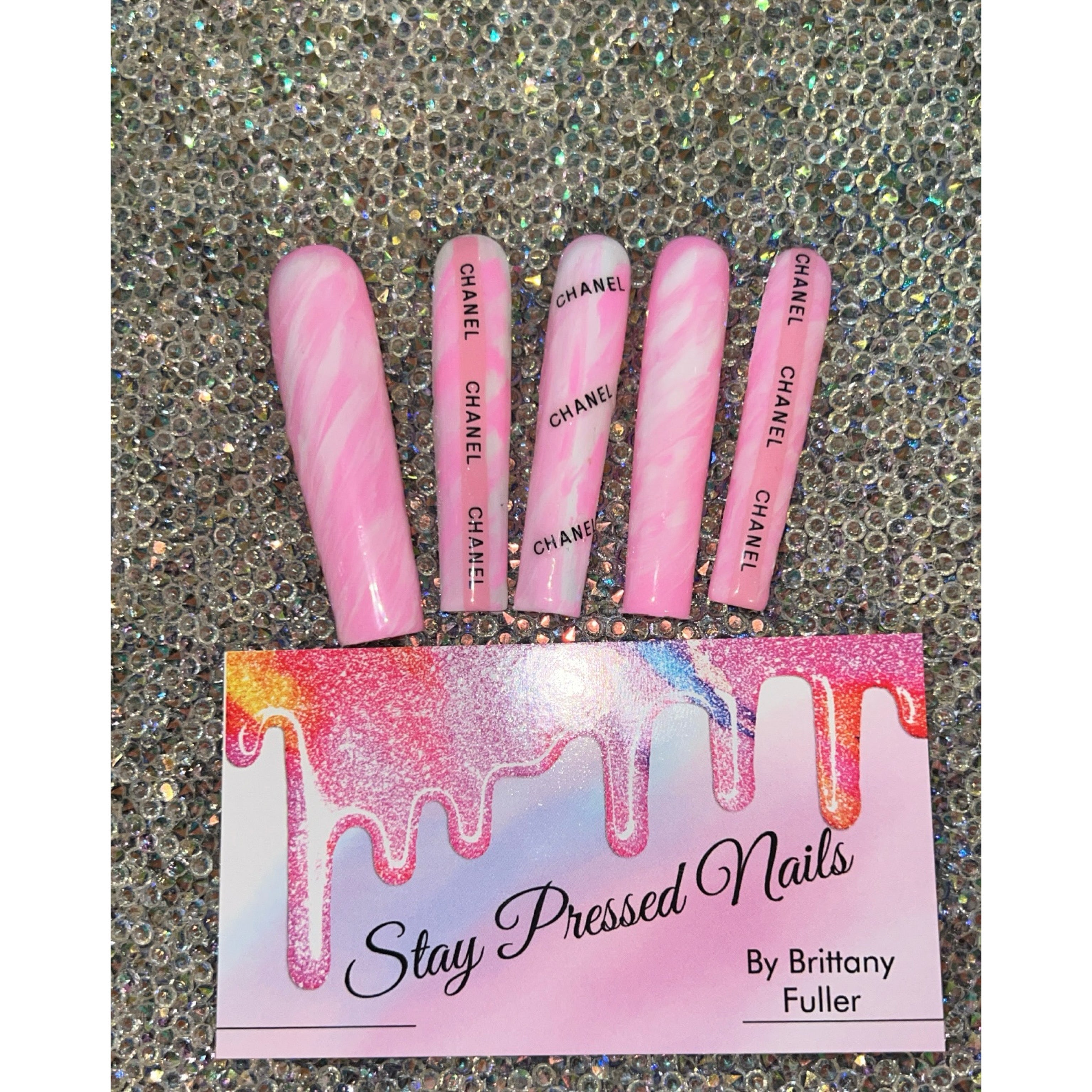 Double C Designer 3XL Press On Nails