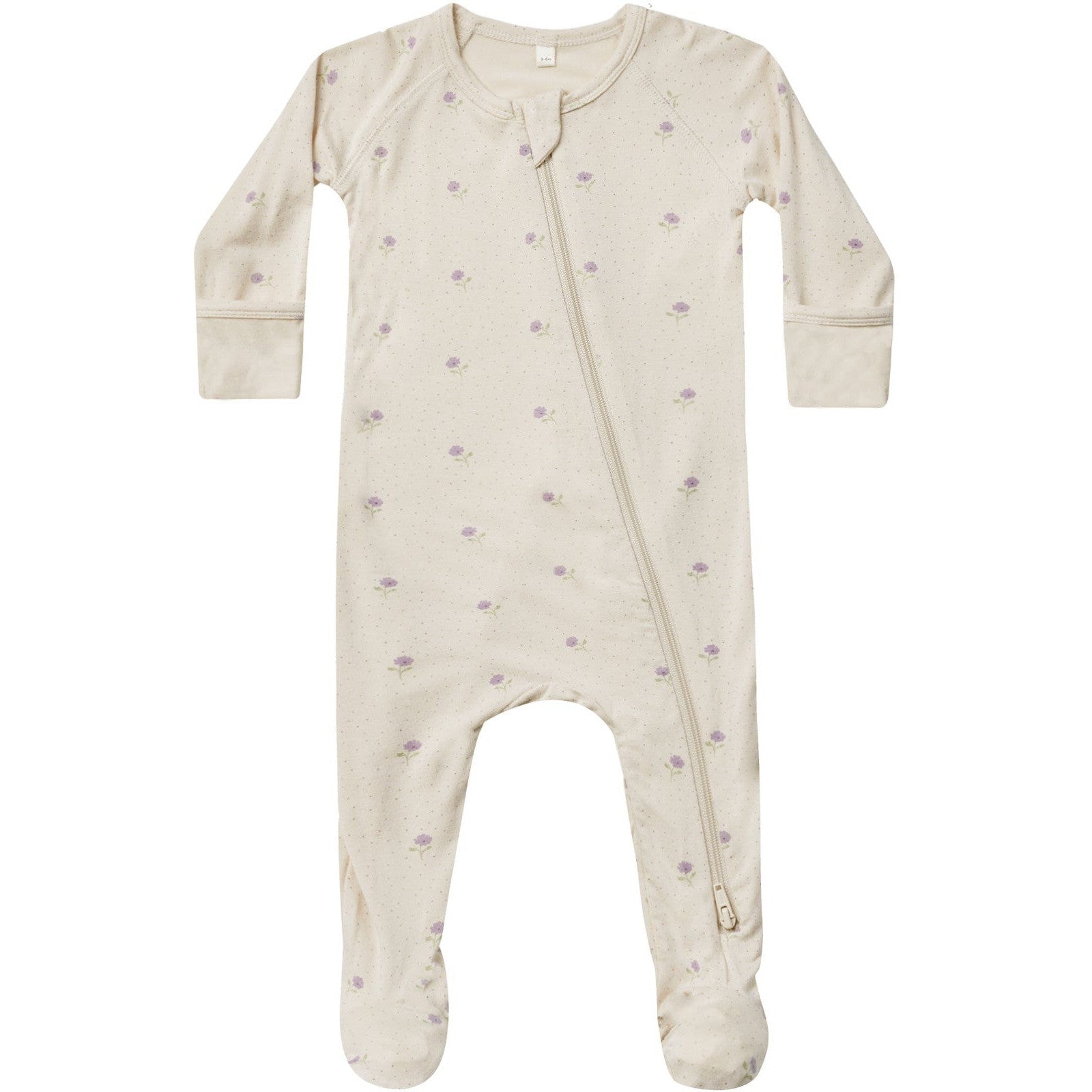 Quincy Mae Bamboo Zip Footie | Sweet Pea