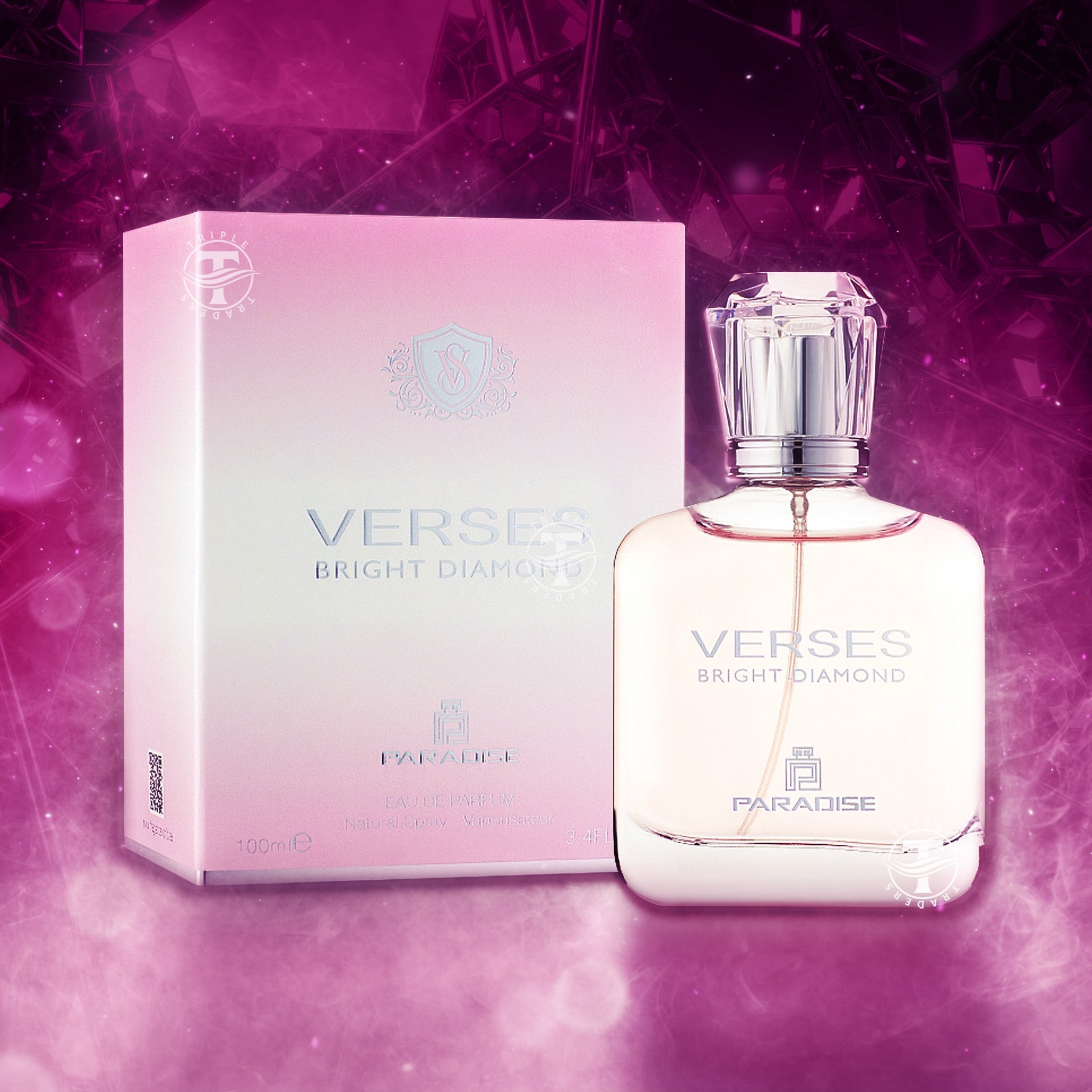 Verses Bright Diamond Eau De Parfum By Paradise 100ml 3.4 FL OZ